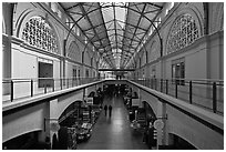 Interior, Ferry Building. San Francisco, California, USA (black and white)