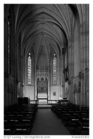 Side chapel, Grace Cathedral. San Francisco, California, USA (black and white)