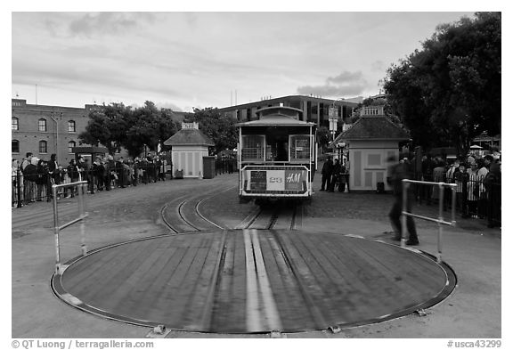 Turntable and cable car. San Francisco, California, USA