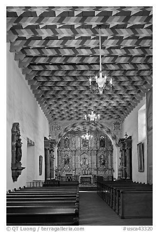 Interior of the Mission Dolores Chapel. San Francisco, California, USA