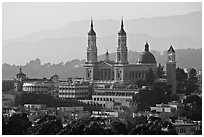 St Ignatius Church, University of San Francisco. San Francisco, California, USA (black and white)