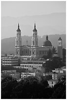 St Ignatius Church on the USF campus. San Francisco, California, USA ( black and white)
