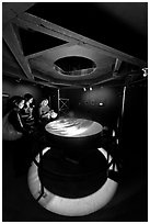 Camera Obscura interior, Cliff House. San Francisco, California, USA (black and white)