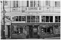 Vesuvio cafe and Jack Kerouac street sign, North Beach. San Francisco, California, USA ( black and white)