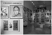 Political art, Bergamot Station. Santa Monica, Los Angeles, California, USA ( black and white)