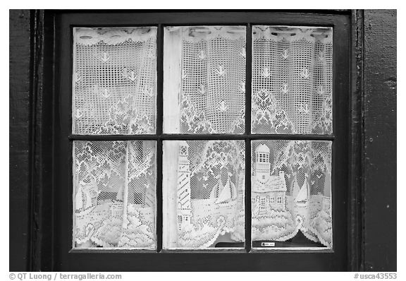 Lace curtains on Battery Point Lighthouse, Crescent City. California, USA