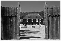 Fort Ross. Sonoma Coast, California, USA ( black and white)