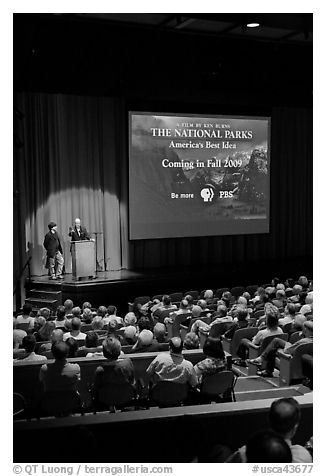 Dayton Duncan and Ken Burns present new  film, Cowell Theater, Fort Mason Center. San Francisco, California, USA