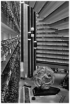 Atrium, Hyatt Grand Regency. San Francisco, California, USA ( black and white)