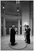 Wedding ceremony, City Hall. San Francisco, California, USA ( black and white)