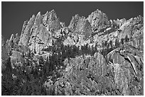 Castle Crags, Castle Crags SP. California, USA (black and white)