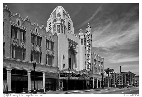 Oakland Fox Theater. Oakland, California, USA (black and white)