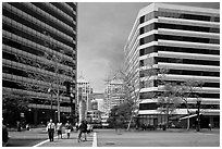 Downtown Oakland. Oakland, California, USA ( black and white)