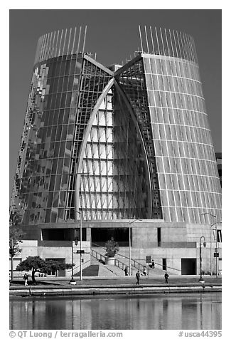 Cathedral of Christ the Light on Lake Merritt shores. Oakland, California, USA