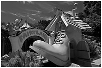 Entrance of Fairyland. Oakland, California, USA (black and white)