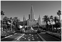 Oakland California LDS (Mormon) Temple. Oakland, California, USA (black and white)