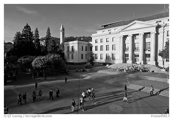 University of California at Berkeley Campus. Berkeley, California, USA (black and white)