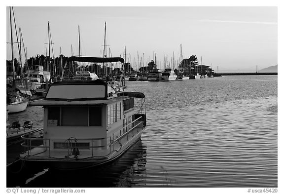 Berkeley Marina at sunset. Berkeley, California, USA