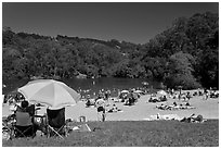 Anza Lake, Tilden Park. Berkeley, California, USA (black and white)