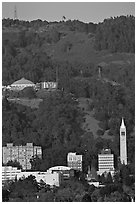 University of California and hills. Berkeley, California, USA ( black and white)