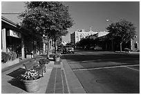 Main street. Watsonville, California, USA ( black and white)