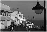 On the pier. Santa Cruz, California, USA (black and white)