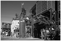 Grain elevator, Oakdale. California, USA ( black and white)