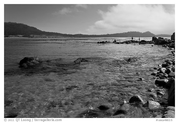 Carmel Bay. Carmel-by-the-Sea, California, USA (black and white)