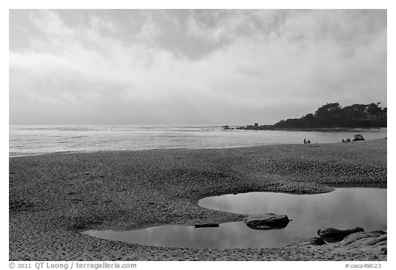 Beach and Carmel Bay, afternoon. Carmel-by-the-Sea, California, USA