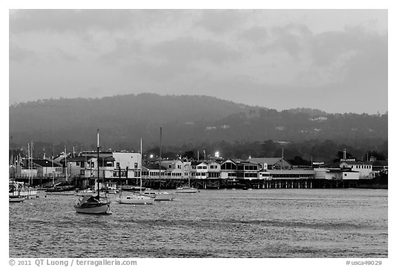 Monterey harbor, evening. Monterey, California, USA