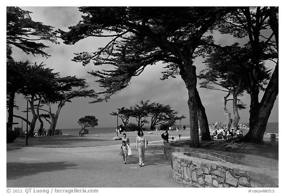 Lovers Point Park. Pacific Grove, California, USA (black and white)