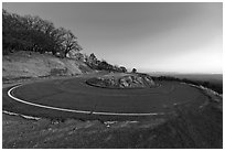 Hairpin curve, Mt Hamilton road. San Jose, California, USA (black and white)