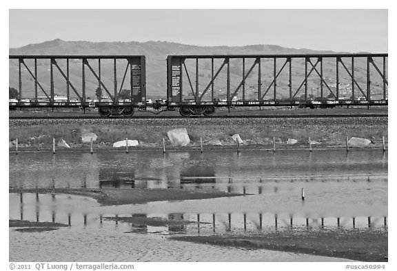 Freight train cars, Alviso. San Jose, California, USA