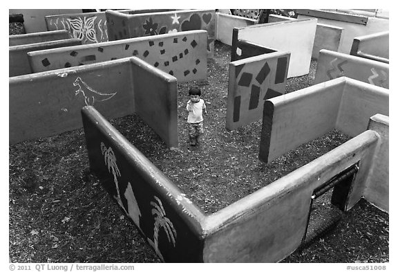 Labyrinth, Happy Hollow Park. San Jose, California, USA
