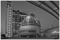 City Hall at dusk. San Jose, California, USA ( black and white)