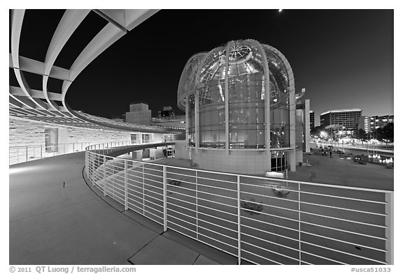 Rotunda at night, San Jose City Hall. San Jose, California, USA