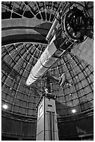 Lick Refractor (third-largest refracting telescope in the world). San Jose, California, USA (black and white)