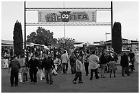 Entrance, San Jose Flee Market. San Jose, California, USA (black and white)