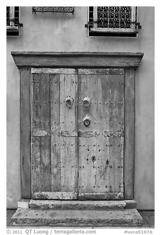 Weathered door. Santana Row, San Jose, California, USA