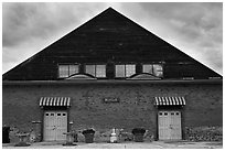 Mudflat building, Alviso. San Jose, California, USA ( black and white)