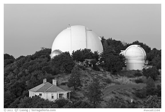 Lick observatory domes. San Jose, California, USA