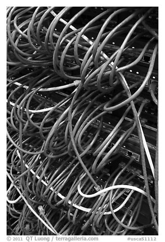 Computer cords. Menlo Park,  California, USA