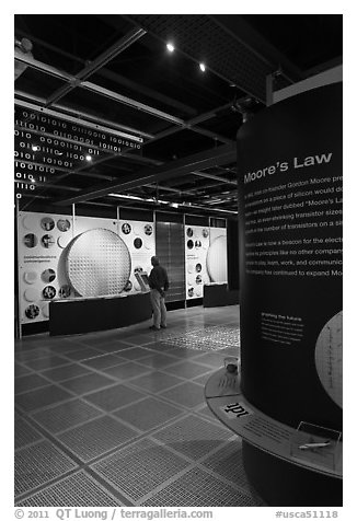 Intel Museum. Santa Clara,  California, USA (black and white)