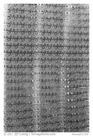 Silicon wafers, Intel Museum. Santa Clara,  California, USA (black and white)