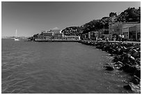 Waterfront, Sausalito. California, USA ( black and white)