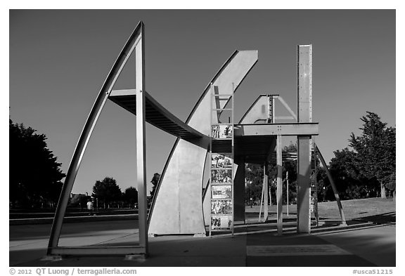 Rosie the Riveter Memorial, World War II Home Front National Historical Park. Richmond, California, USA (black and white)