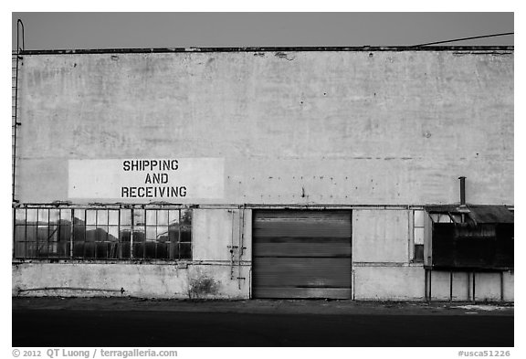 Paint Shop, Shipyard No 3, World War II Home Front National Historical Park. Richmond, California, USA (black and white)