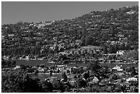 Belvedere Lagoon, Tiburon. California, USA (black and white)