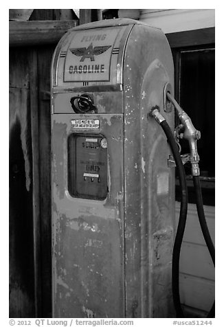 Old gas pump, China Camp State Park. San Pablo Bay, California, USA