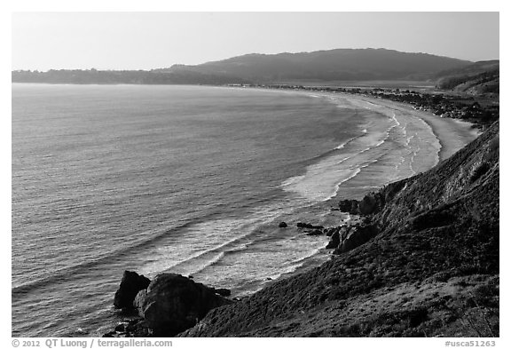 Bolinas Bay, Stinson Beach. California, USA (black and white)